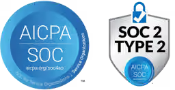 AICPA SOC and SOC 2 Type 2 certification badges